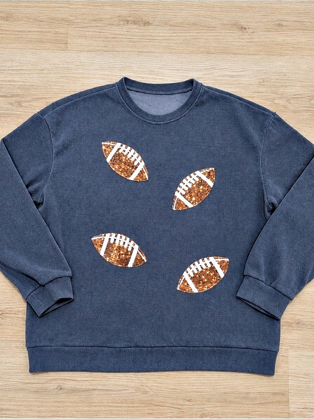 Football Sequin Sweatshirt XXL Like New